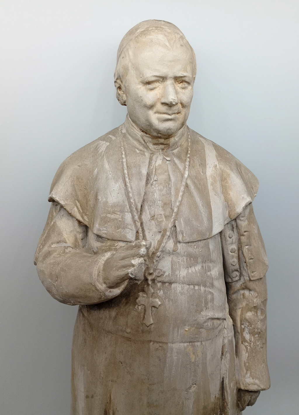 Magnifique Statue du Pape Pie IX en plâtre - XIXeme - 53cm