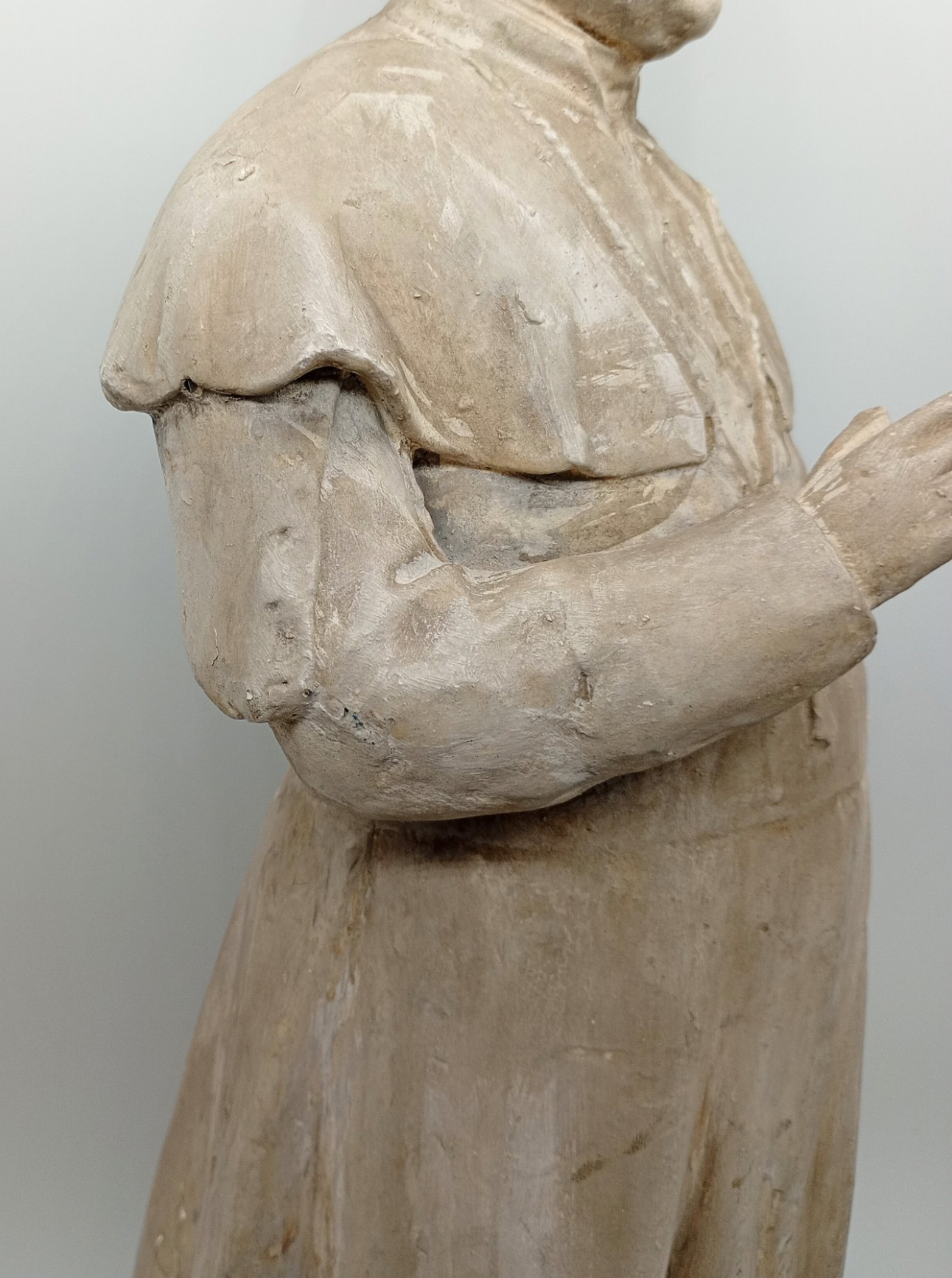 Magnifique Statue du Pape Pie IX en plâtre - XIXeme - 53cm