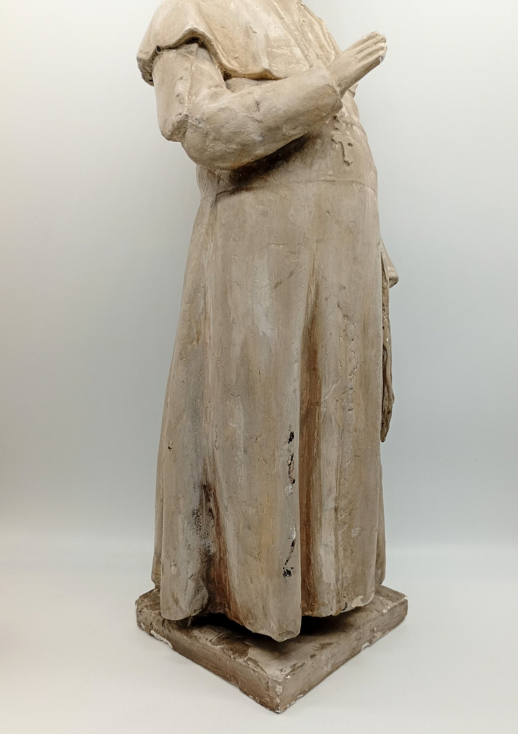 Magnifique Statue du Pape Pie IX en plâtre - XIXeme - 53cm