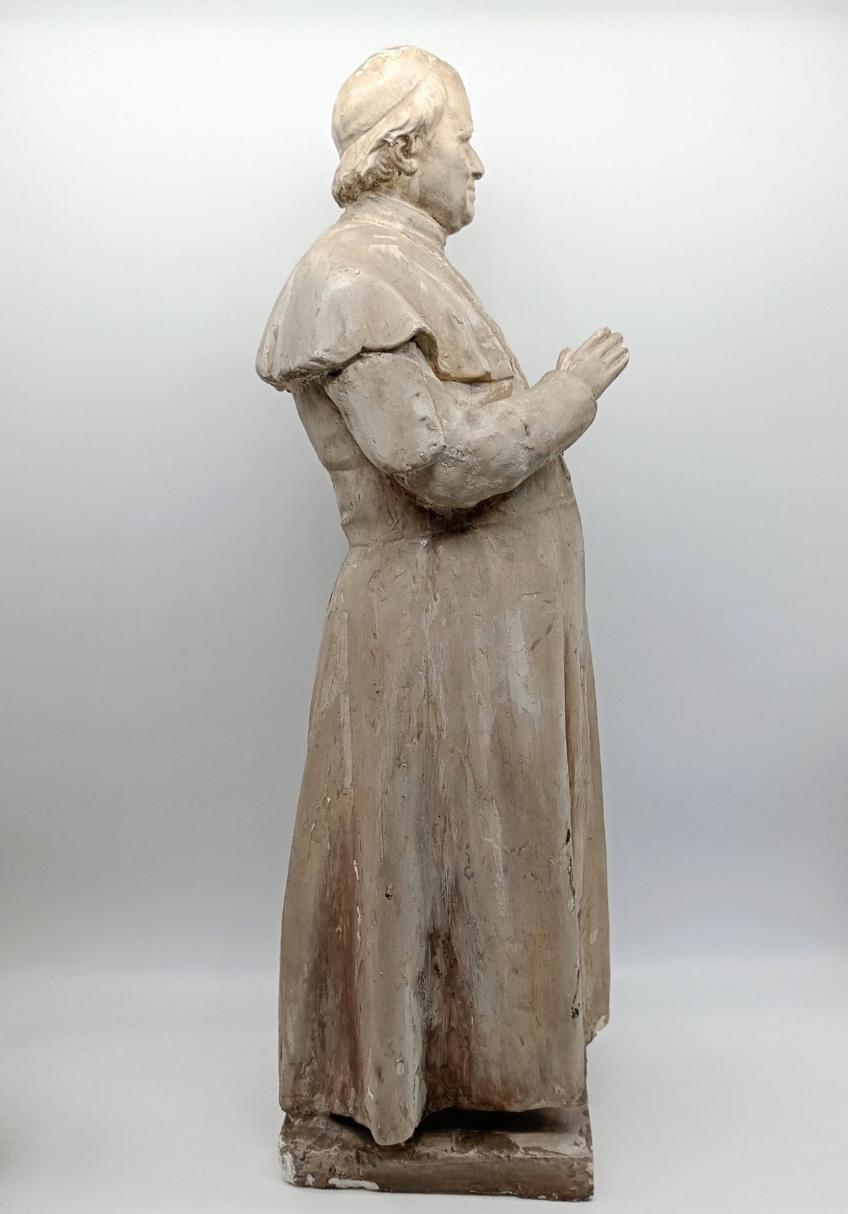 Magnifique Statue du Pape Pie IX en plâtre - XIXeme - 53cm