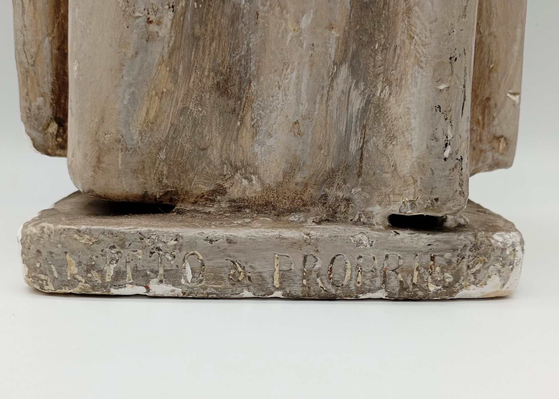 Magnifique Statue du Pape Pie IX en plâtre - XIXeme - 53cm