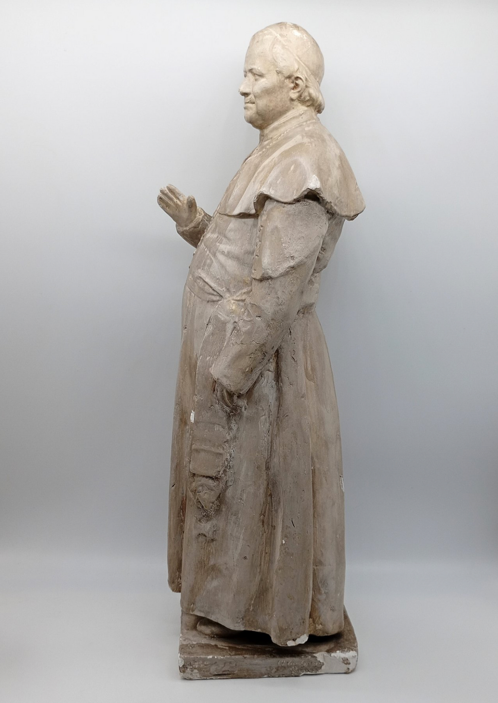 Magnifique Statue du Pape Pie IX en plâtre - XIXeme - 53cm