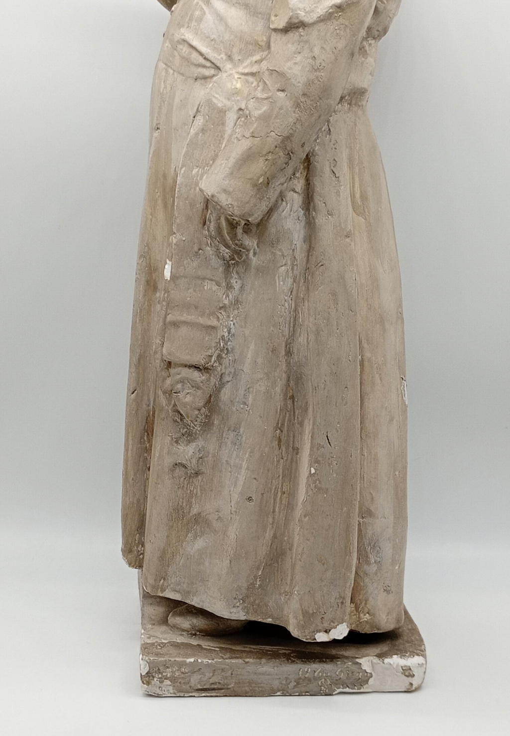 Magnifique Statue du Pape Pie IX en plâtre - XIXeme - 53cm