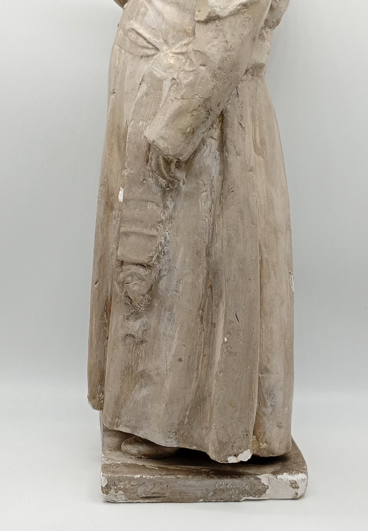 Magnifique Statue du Pape Pie IX en plâtre - XIXeme - 53cm