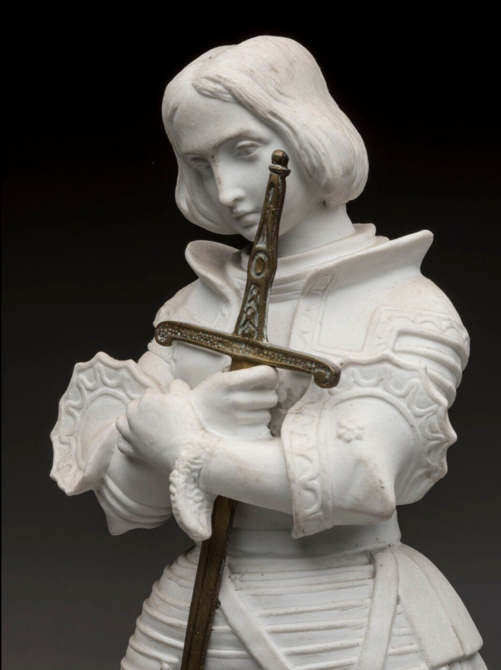 Jeanne d'Arc - Sculpture en biscuit - Marie d'Orléans