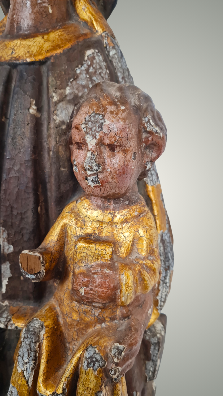 Vierge en Majesté Sedes Sapientiae – Sculpture romane tardive, fin XIIᵉ – début XIIIᵉ siècle, Pyrénées