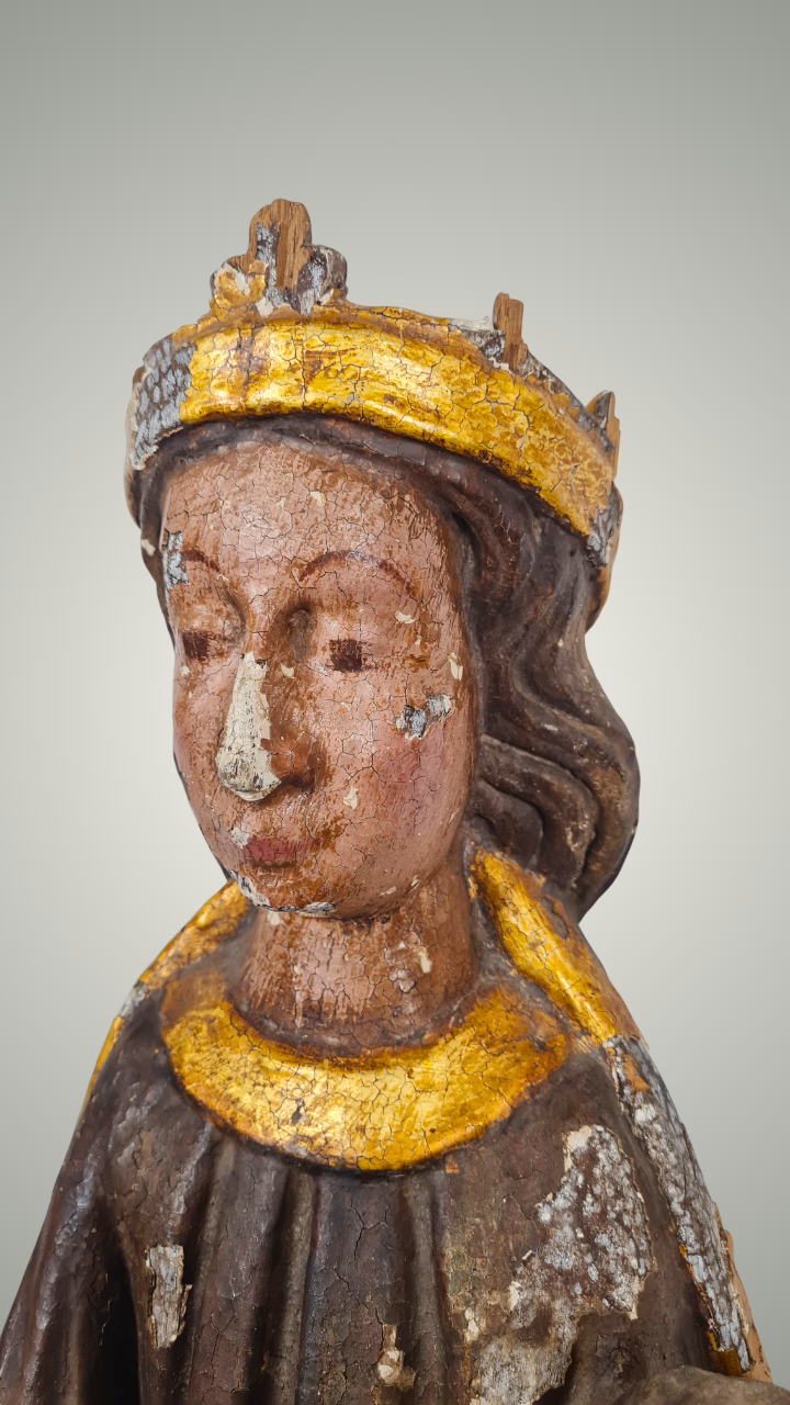 Vierge en Majesté Sedes Sapientiae – Sculpture romane tardive, fin XIIᵉ – début XIIIᵉ siècle, Pyrénées