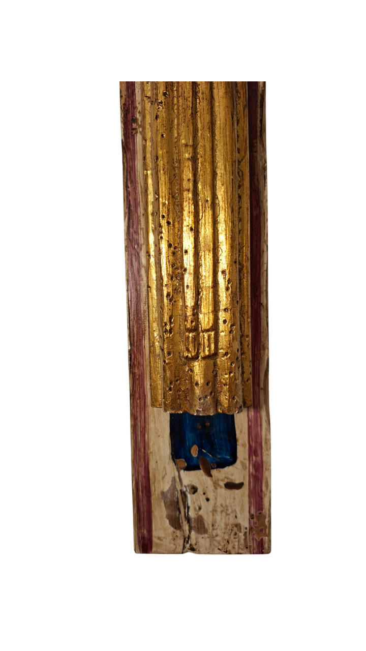 Christ en Majesté - Bois sculpté, polychrome et dorure -Fin XIXᵉ siècle début XXᵉ siècle