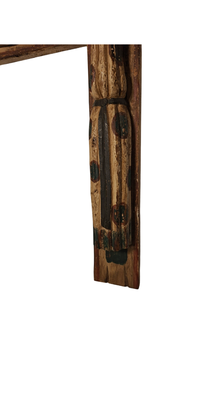 Christ en Majesté, Style roman - Bois sculpté Polychrome - Fin XIXeme début XXeme