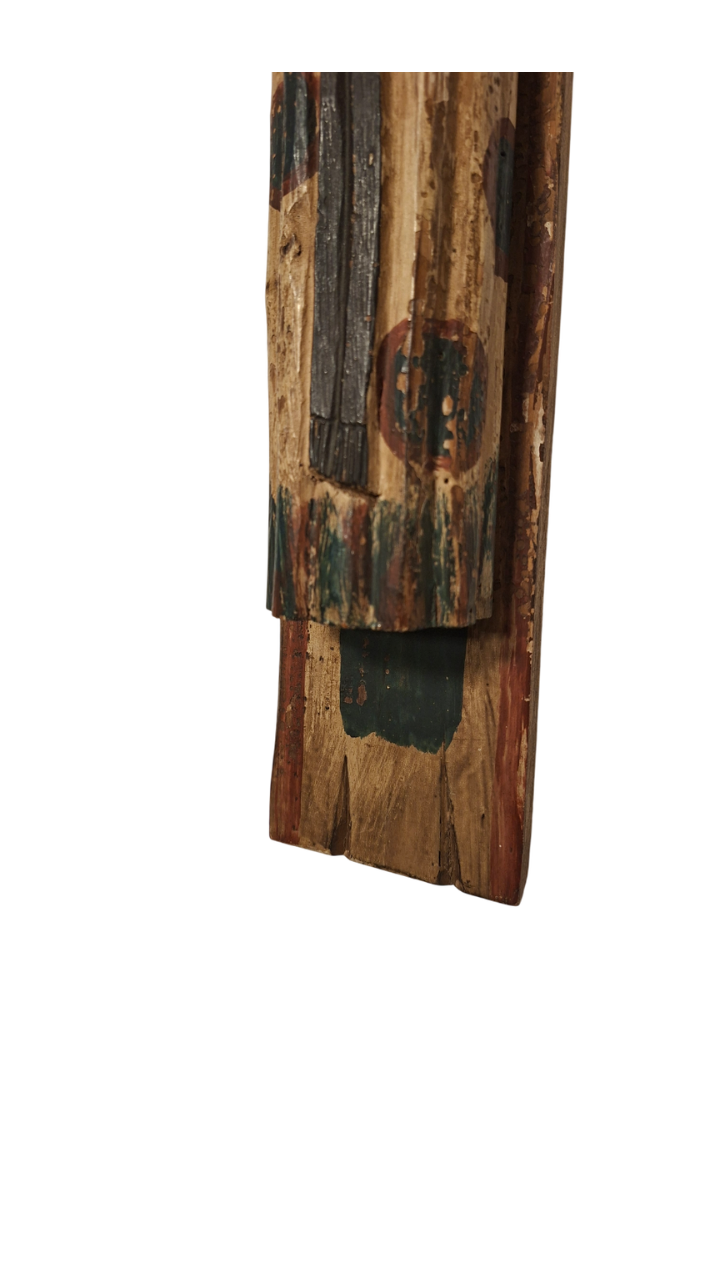 Christ en Majesté, Style roman - Bois sculpté Polychrome - Fin XIXeme début XXeme