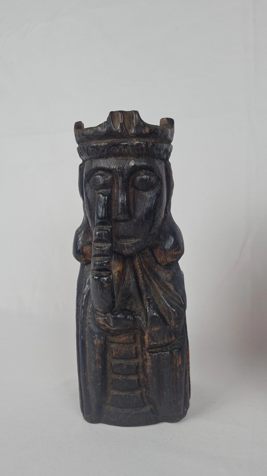 Paire de serre-livres en bois sculpté – “Los Reyes Católicos”