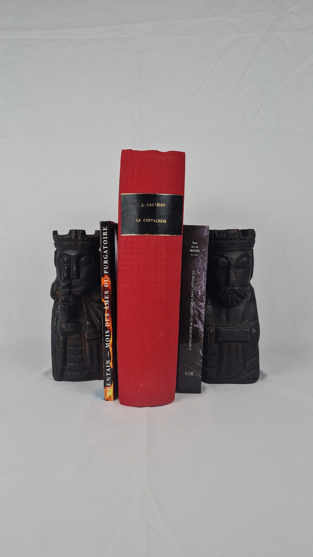 Paire de serre-livres en bois sculpté – “Los Reyes Católicos”