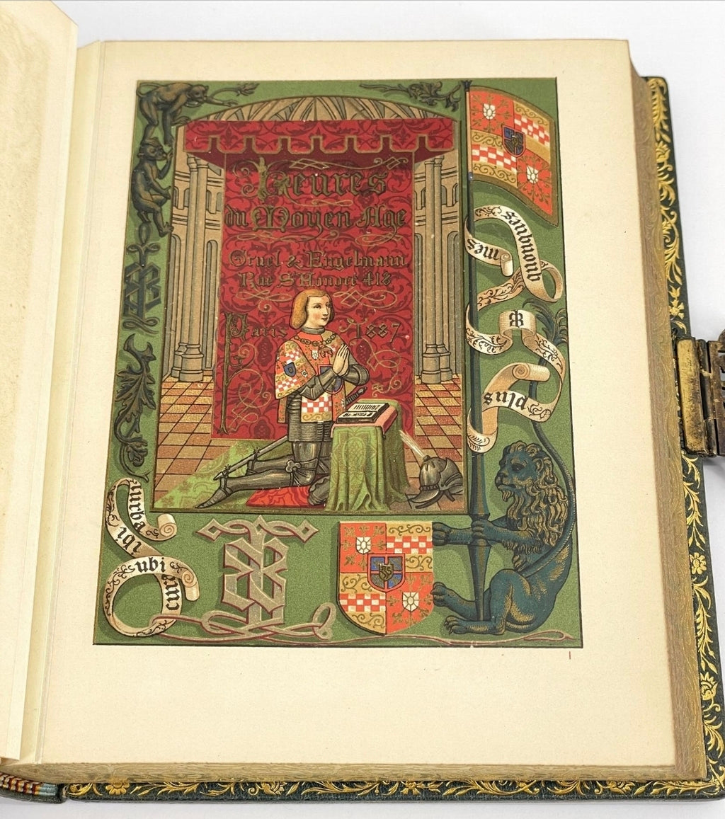 Heures du Moyen Âge – Paris, Gruel & Engelmann, 1887 – Reliure plein cuir signée Gruel