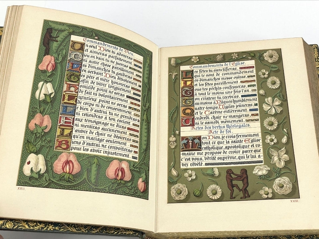 Heures du Moyen Âge – Paris, Gruel & Engelmann, 1887 – Reliure plein cuir signée Gruel